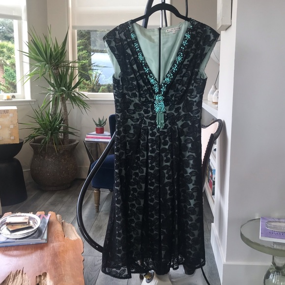 SOLD - NANETTE LEPORE Lace Beaded Dress - Picture 2 of 8